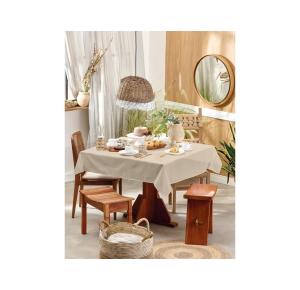 Toalha de Mesa Teka Elegance Renda 140cm x 220cm