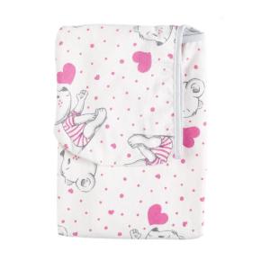 Toalha Infantil com Capuz  Estampada Urso Rosa - Teka Kids - 300g/m²