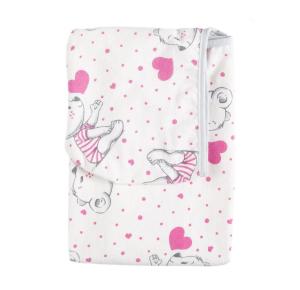 Toalha Infantil com Capuz  Estampada Urso Rosa - Teka Kids - 300g/m²
