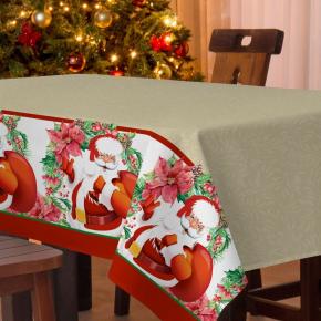 Toalha de Mesa Teka Elegance Natalina Noel 140cm x 140cm