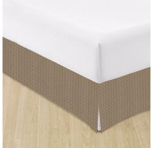 Saia Para Cama Solteiro Teka Boulevard Marrom 250 g/m²