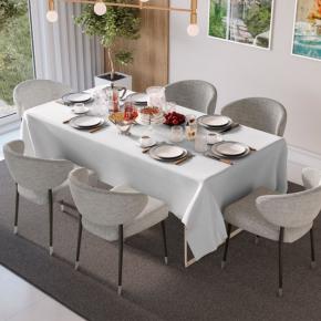 Toalha de Mesa Teka Champanhe Magnum 8 Lugares