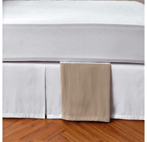 Saia Para Cama Box Solteiro Branca Teka Easy 205g/m²
