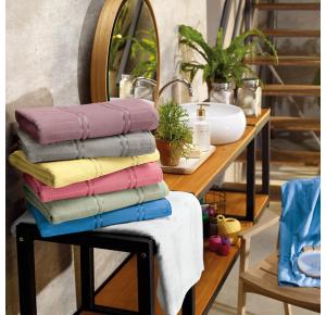Toalha de Lavabo Rosa - Para Bordar - Teka Criativa Beatrice - 360g/m²